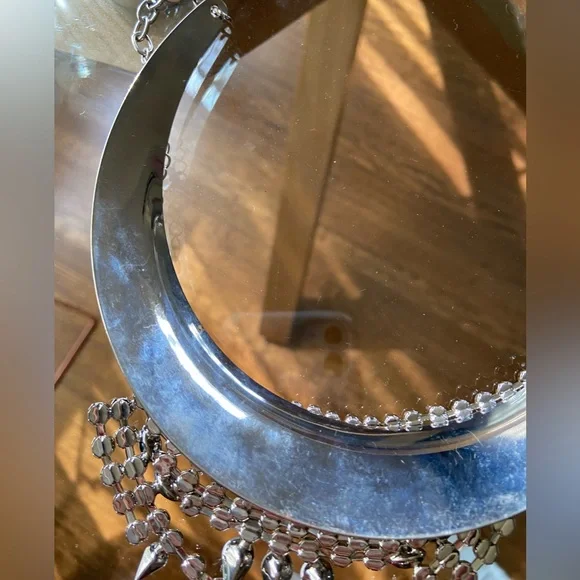 Silver Rhinestone Necklace - Picture 2 of 2